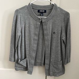 Chase Bank Lands End 3/4 Cardigan Sweater